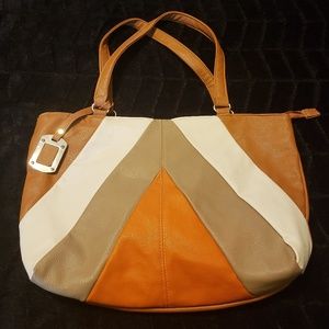 Women Chevron Pattern Handbag